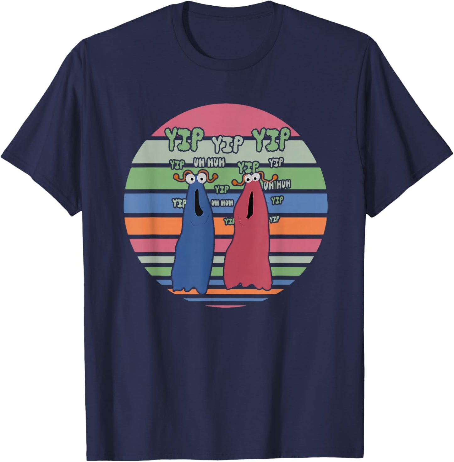 Yip Yip Yip Yip Uh Huh Yip Uh Huh Yip Apparel T-Shirt - T-Shirt | Navy
