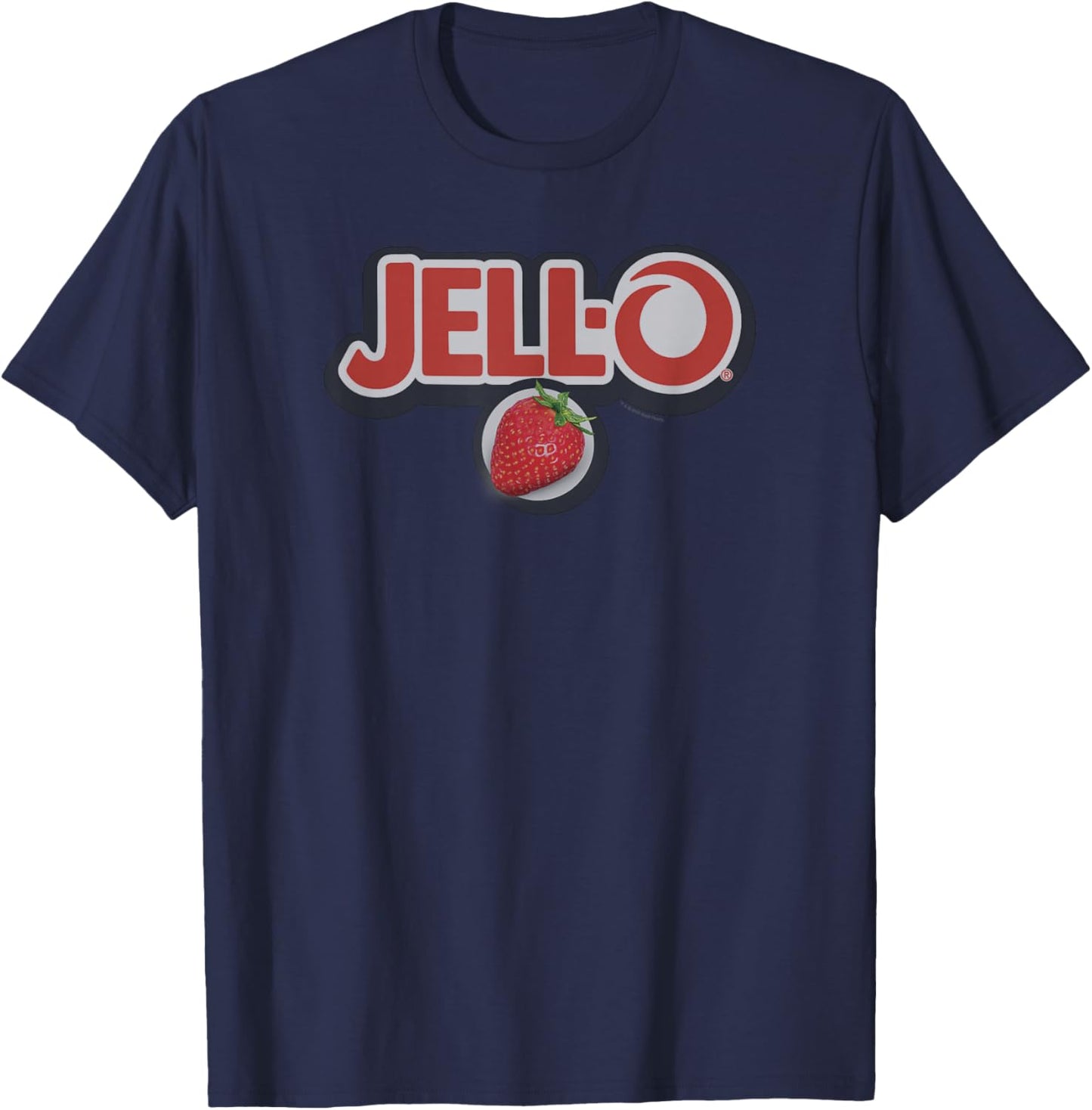 Jell-O Strawberry Vintage Snack Classic Logo T-Shirt - T-Shirt | Navy