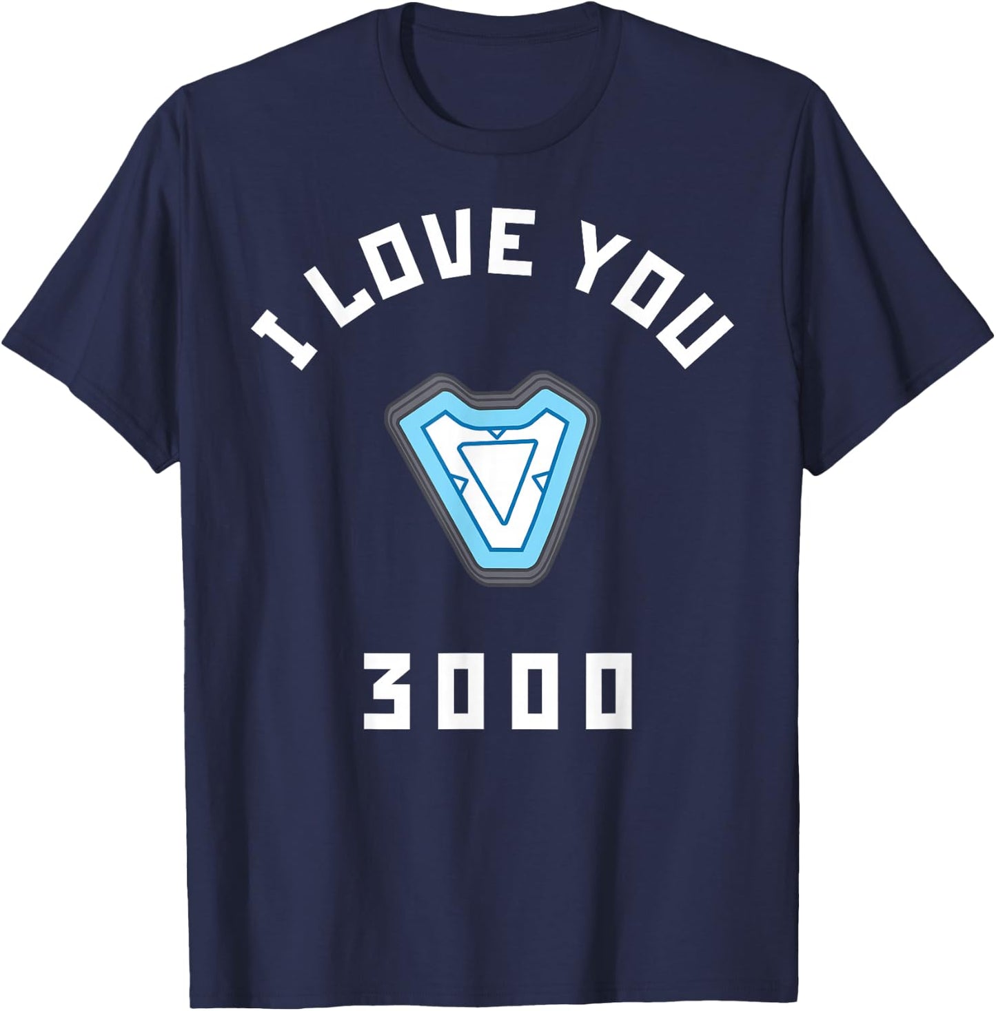 Marvel Avengers Endgame Iron Man I Love You 3000 Arc Reactor T-Shirt - T-Shirt | Navy