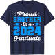 Proud Brother Of Class Of 2024 Graduate Brother Graduation T-Shirt - T-Shirt | Navy