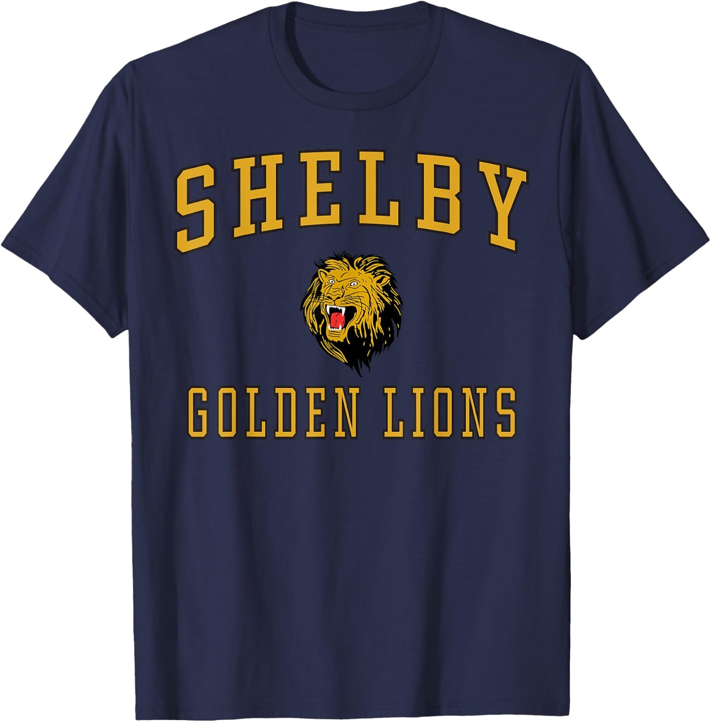 Shelby High School Golden Lions C1 T-Shirt - T-Shirt | Navy