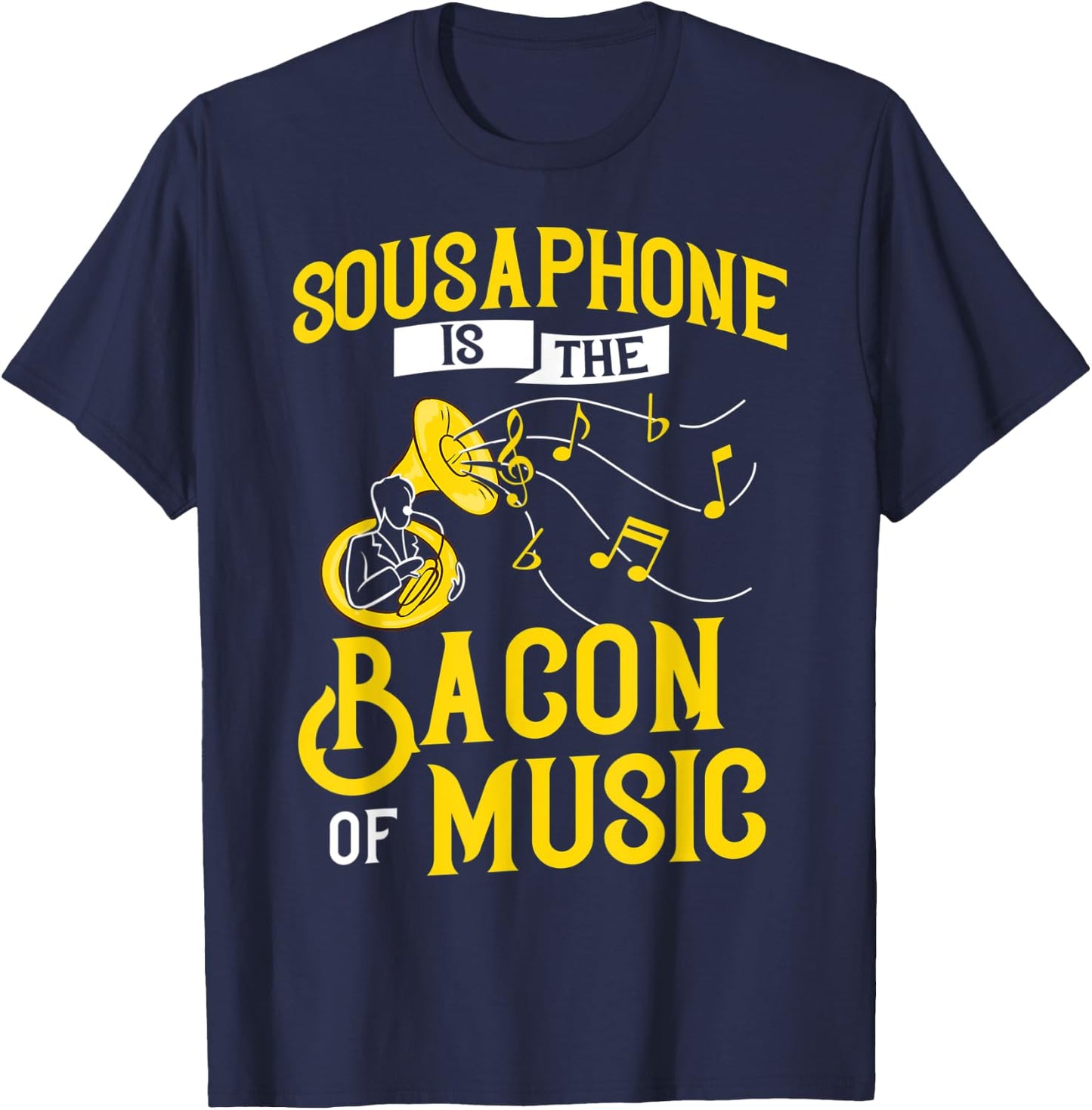 Sousaphone Tuba Marching Band Instrument Music Player T-Shirt - T-Shirt | Navy