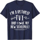 Braille Teacher I'm A Retired TVI & I Love My New Schedule Men Women T-Shirt - T-Shirt | Navy