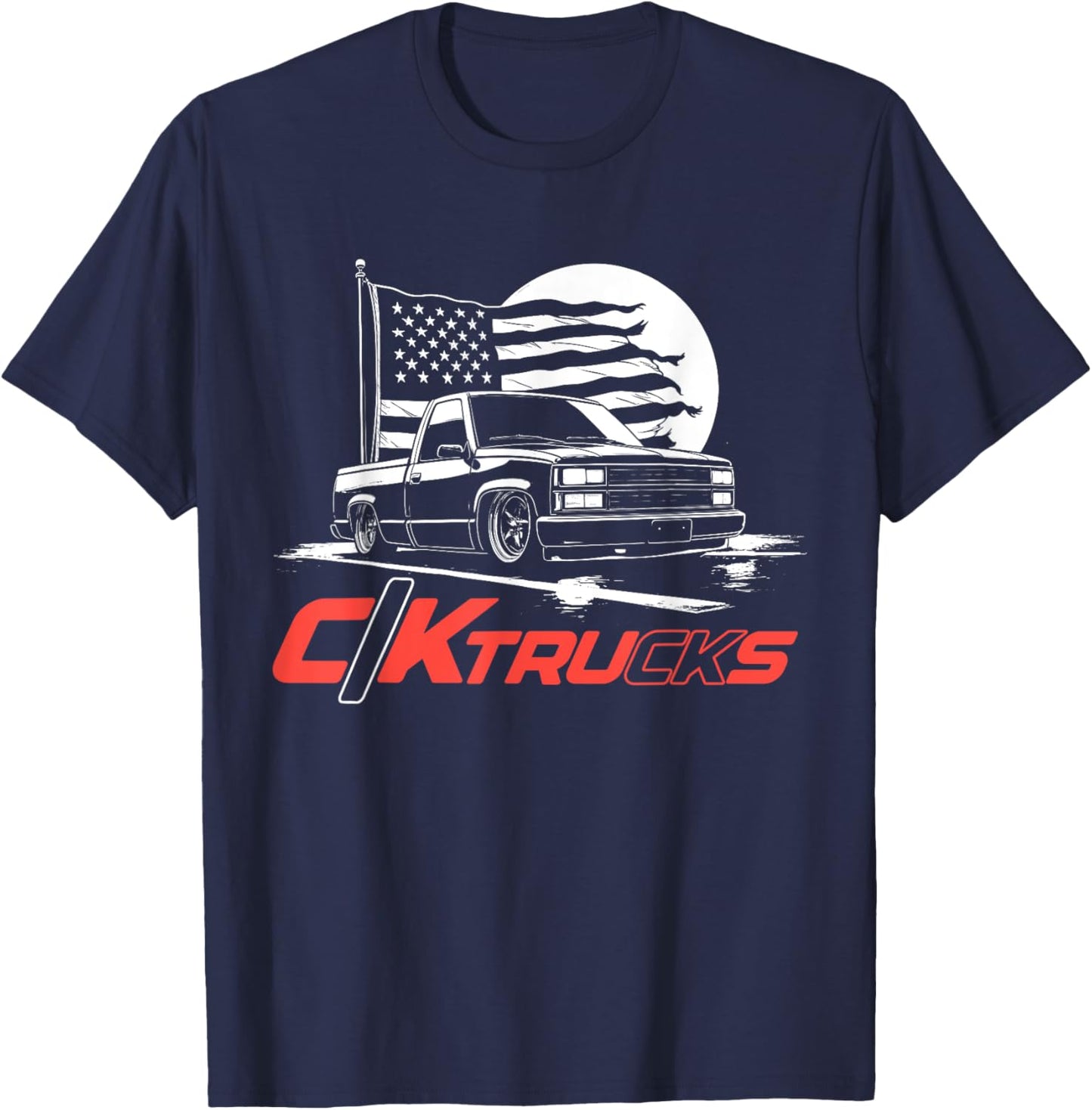 OBS Single Cab Truck Old Body Style Retro 4th Gen CK T-Shirt - T-Shirt | Navy