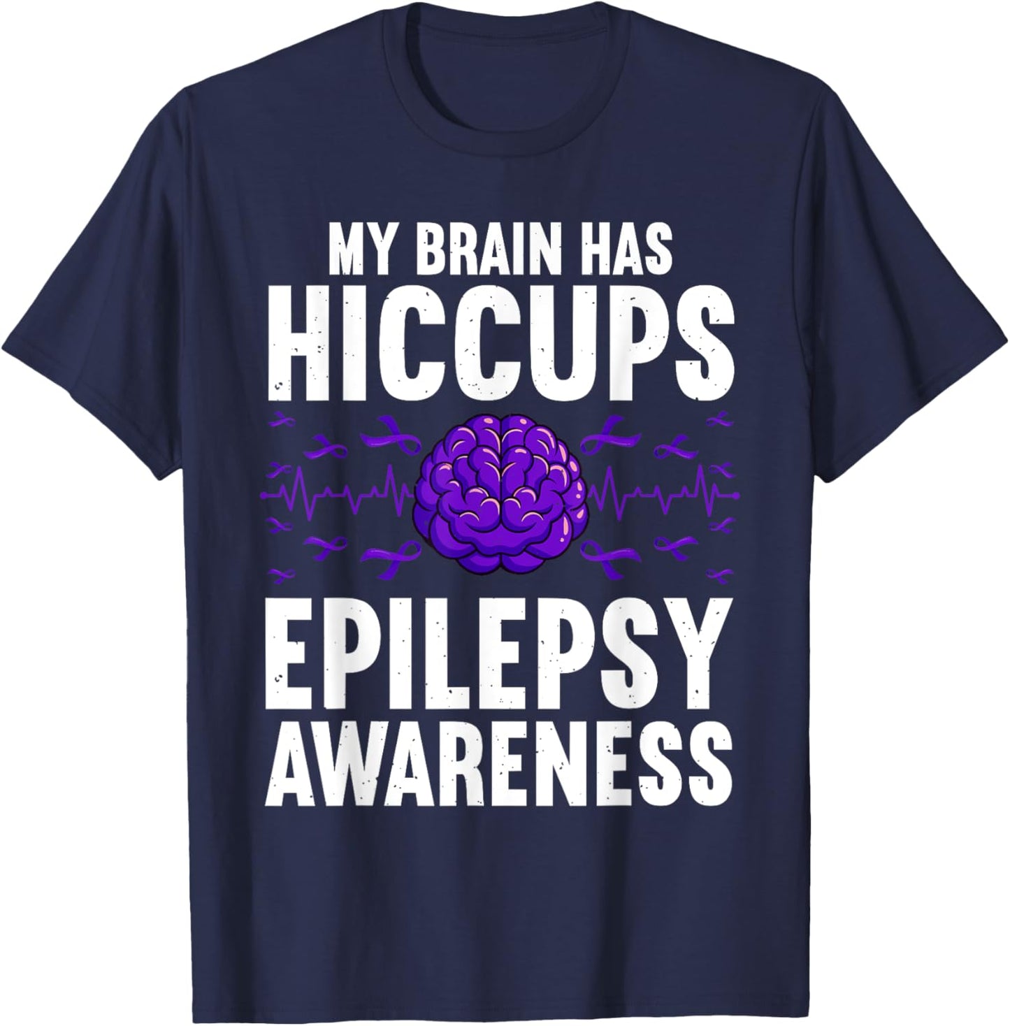 Cool Epilepsy Art Women Seizure Epilepsy Awareness T-Shirt - T-Shirt | Navy