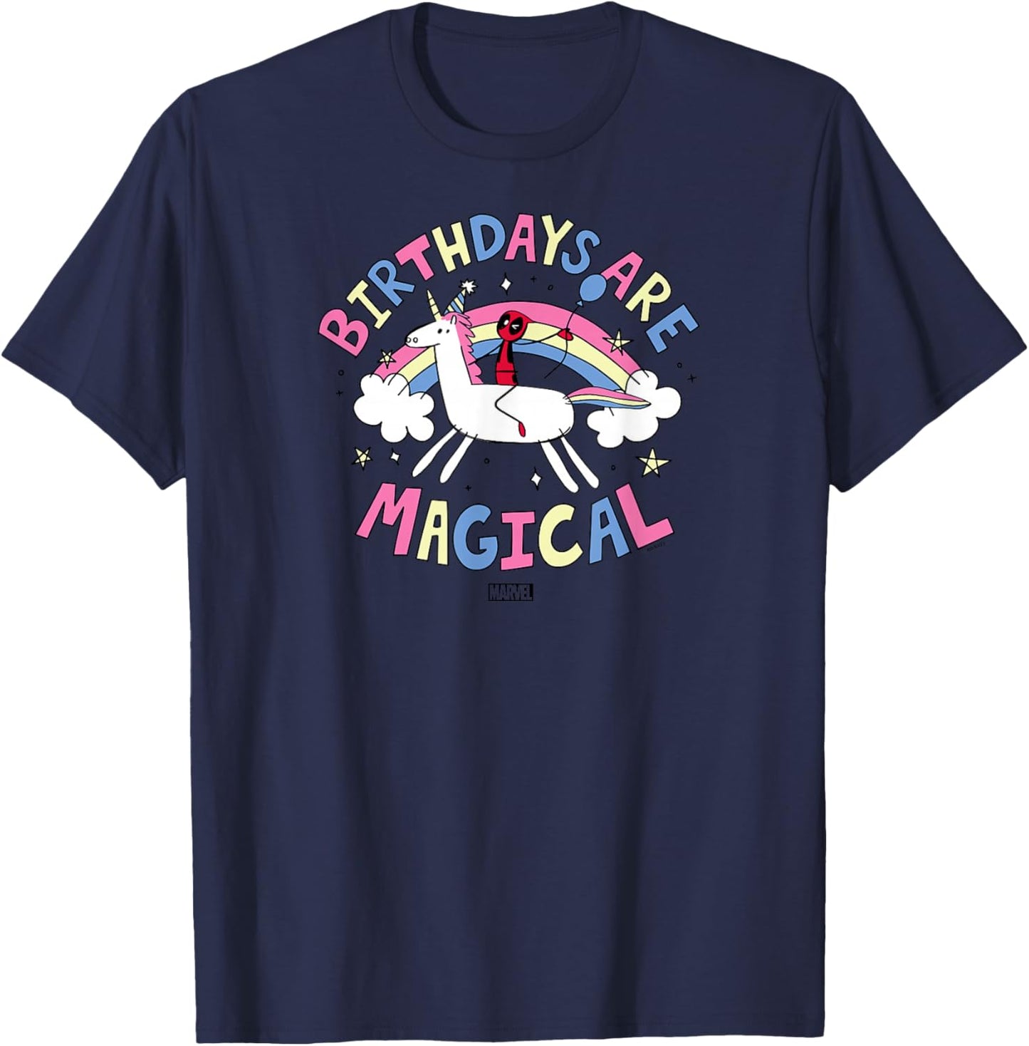 Deadpool - Birthdays are Magical T-Shirt - T-Shirt | Navy