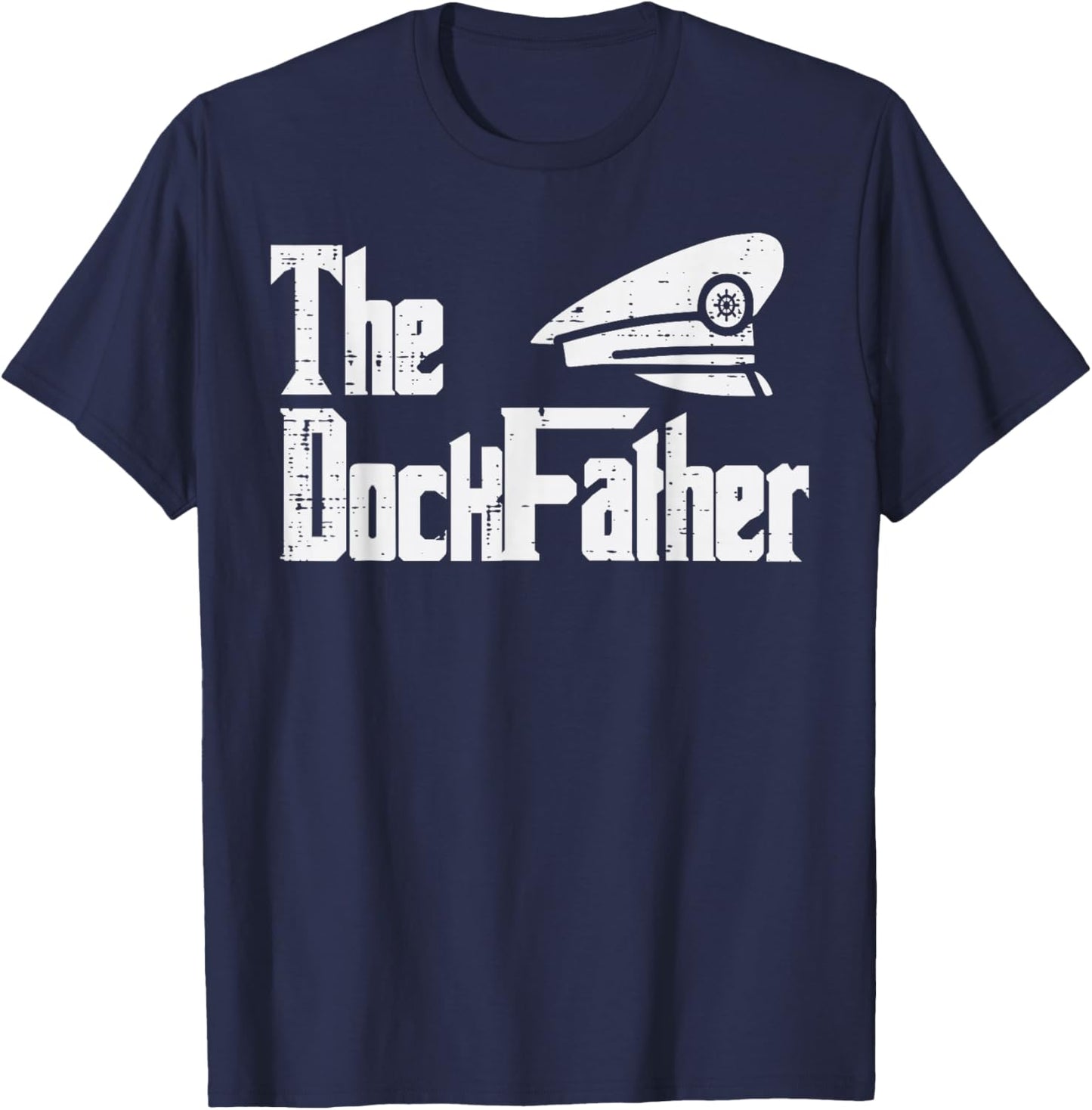 The Dock Father Fun Boat Captain Parody Dad Papa Grandpa Men T-Shirt - T-Shirt | Navy