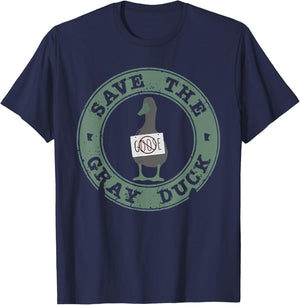 Save The Gray Duck Funny Animals Christmas Farm Lover Goose T-Shirt - T-Shirt | Navy