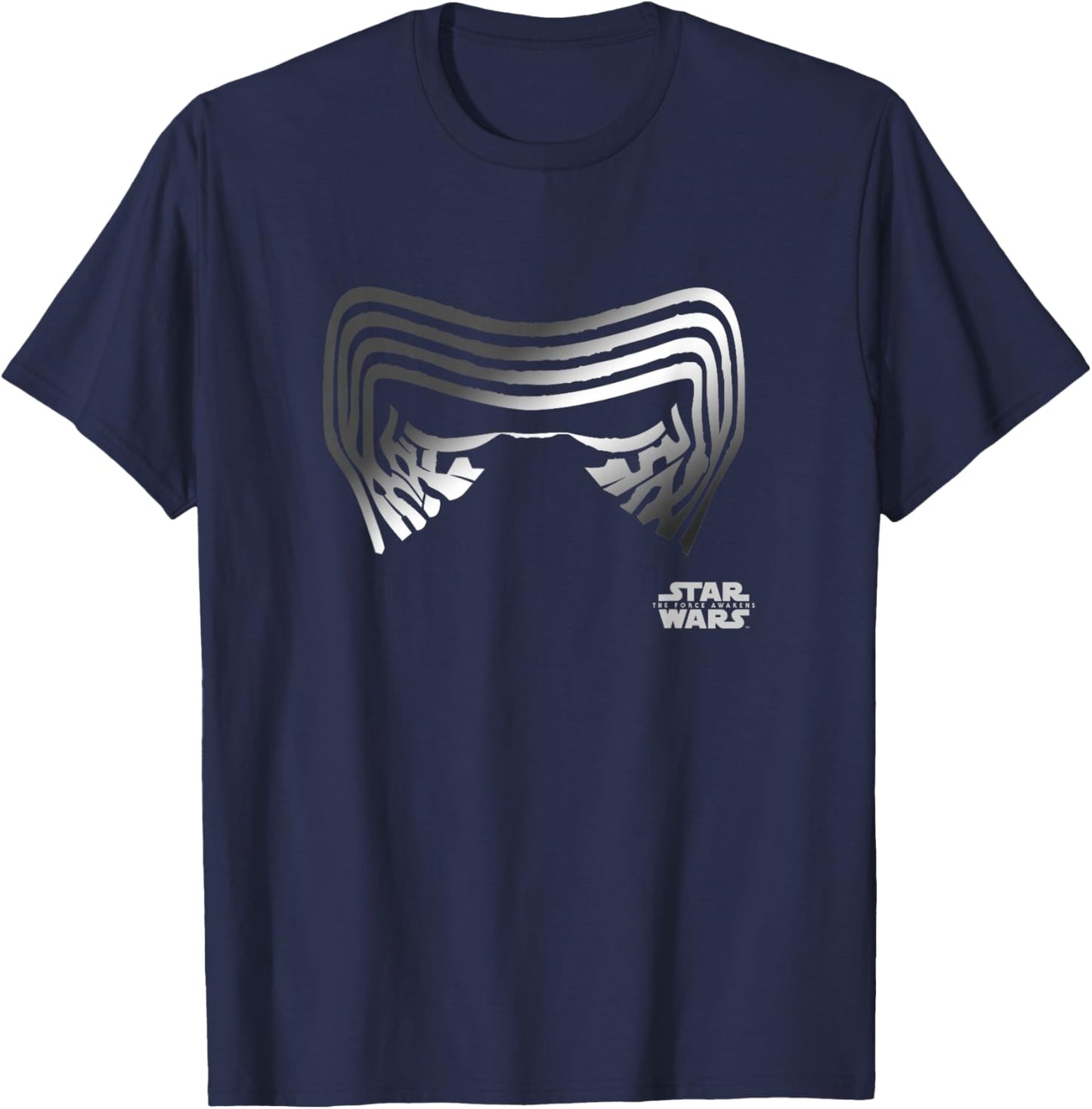 Star Wars The Force Awakens Kylo Ren Shadowed Face Mask Logo T-Shirt - T-Shirt | Navy