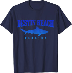 Destin Beach Florida Shark Scuba Diving Vintage Women Kids T-Shirt - T-Shirt | Navy