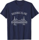 Mackinac Island Michigan shirt With Bridge Weekend Travel T-Shirt - T-Shirt | Navy