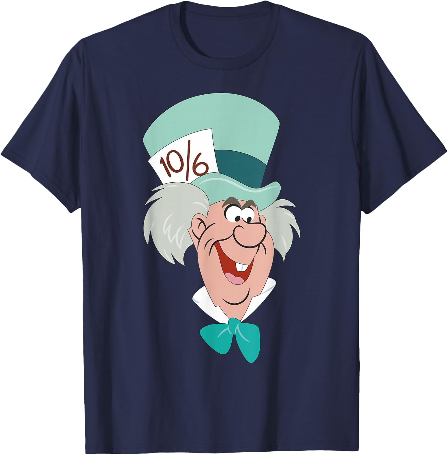 Disney Alice in Wonderland Mad Hatter Big Face T-Shirt - T-Shirt | Navy
