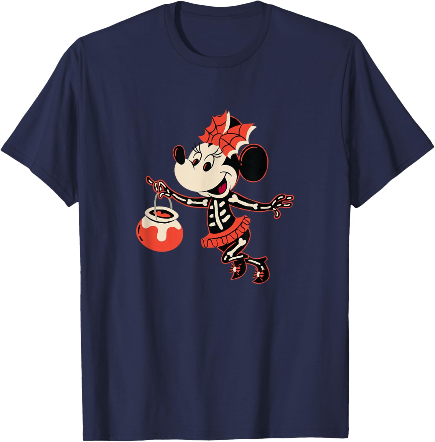 Disney Minnie Mouse Halloween Get Spooky Skeleton Costume T-Shirt - T-Shirt | Navy