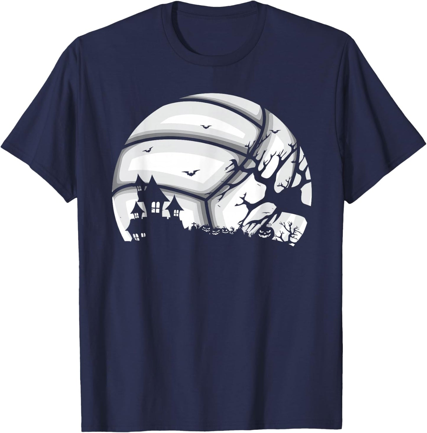 Spooky Scary Varsity Volleyball Player Halloween Costume T-Shirt - T-Shirt | Navy