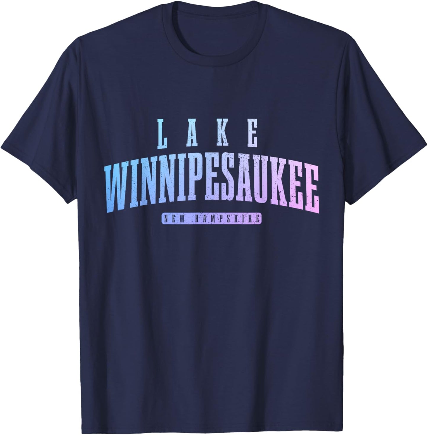 Lake Winnipesaukee New Hampshire Vintage T-Shirt - T-Shirt | Navy