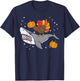 Thanksgiving Turkey Riding Shark Funny Boys Kids Toddler T-Shirt - T-Shirt | Navy