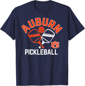 Auburn Tigers Pickleball Navy Officially Licensed T-Shirt - T-Shirt | Navy