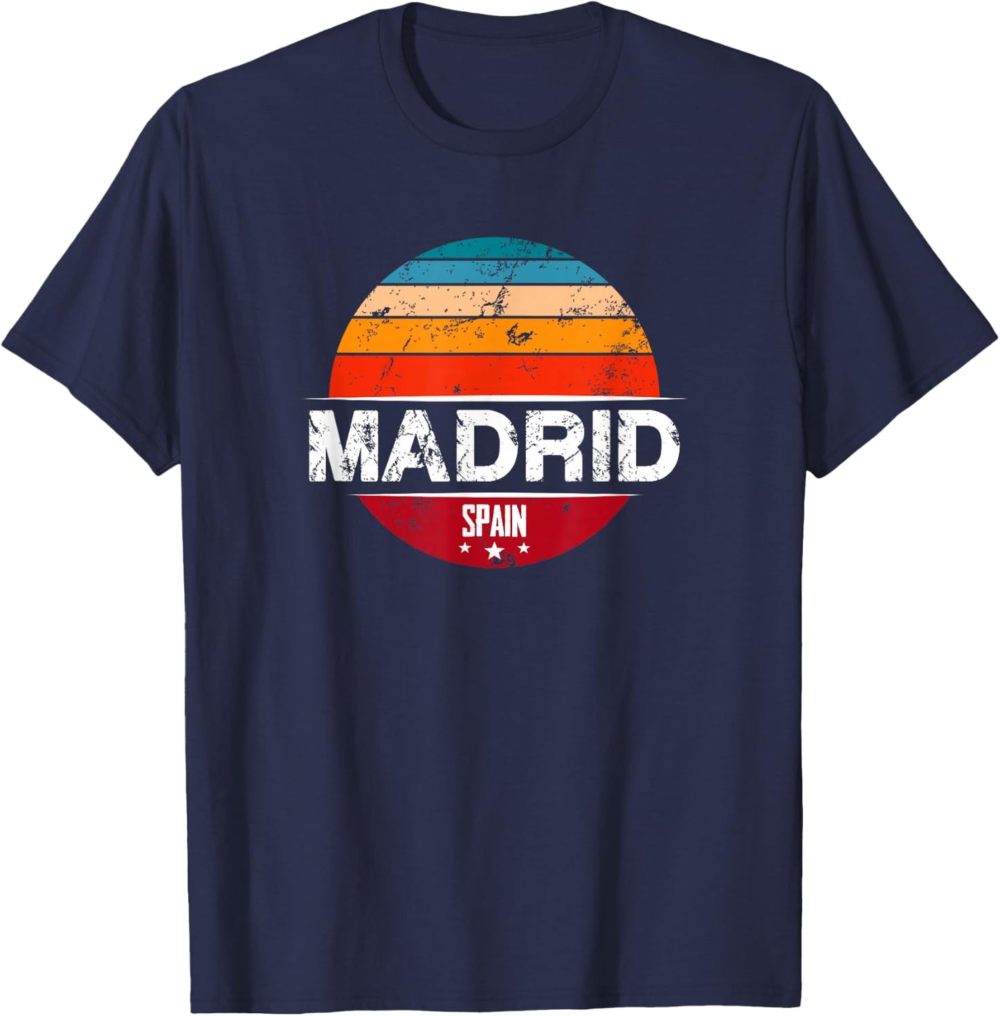 Vintage Madrid - Spain Souvenir T-Shirt - T-Shirt | Navy