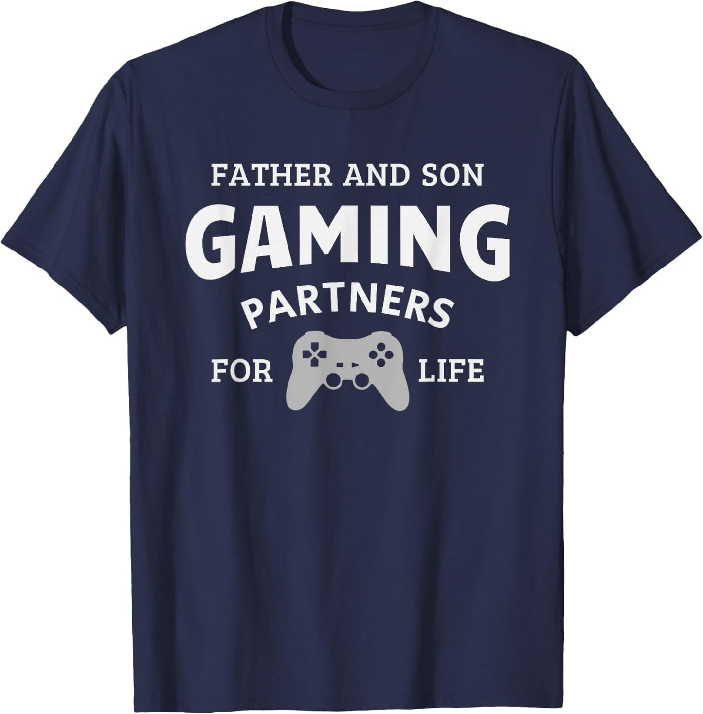 Father and Son Gaming Partners for Life Family Matching Gift T-Shirt - T-Shirt | Navy