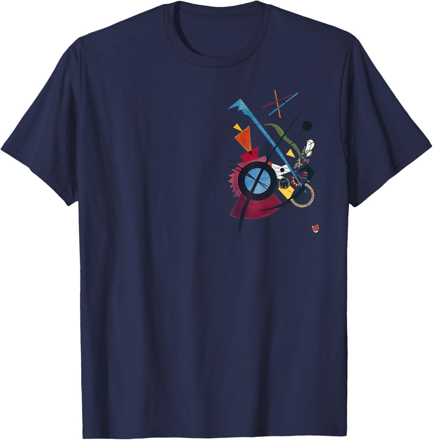 Crazy Colorful Abstract Uplifting Aesthetic Joy Kandinsky T-Shirt - T-Shirt | Navy