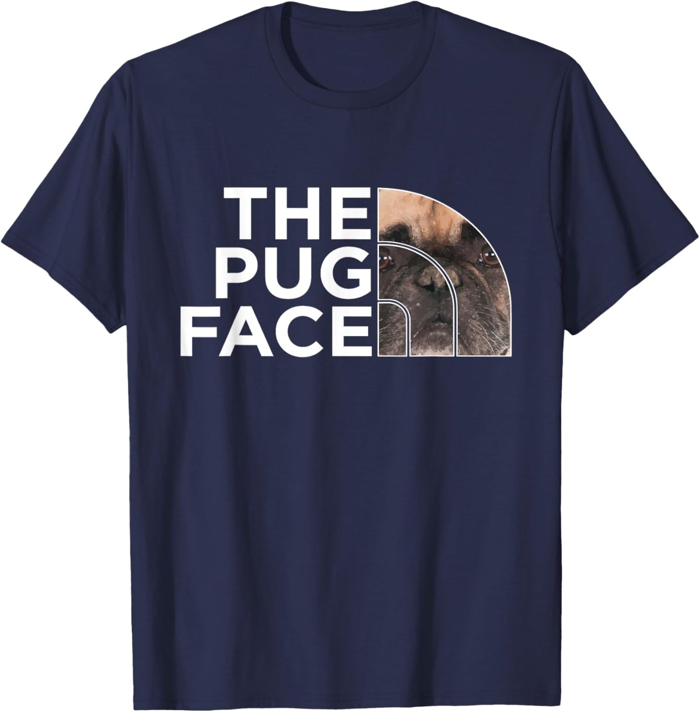 The Pug Face - Pup Puppy Owner Dog Lover Pet Breeder Women Kids T-Shirt - T-Shirt | Navy