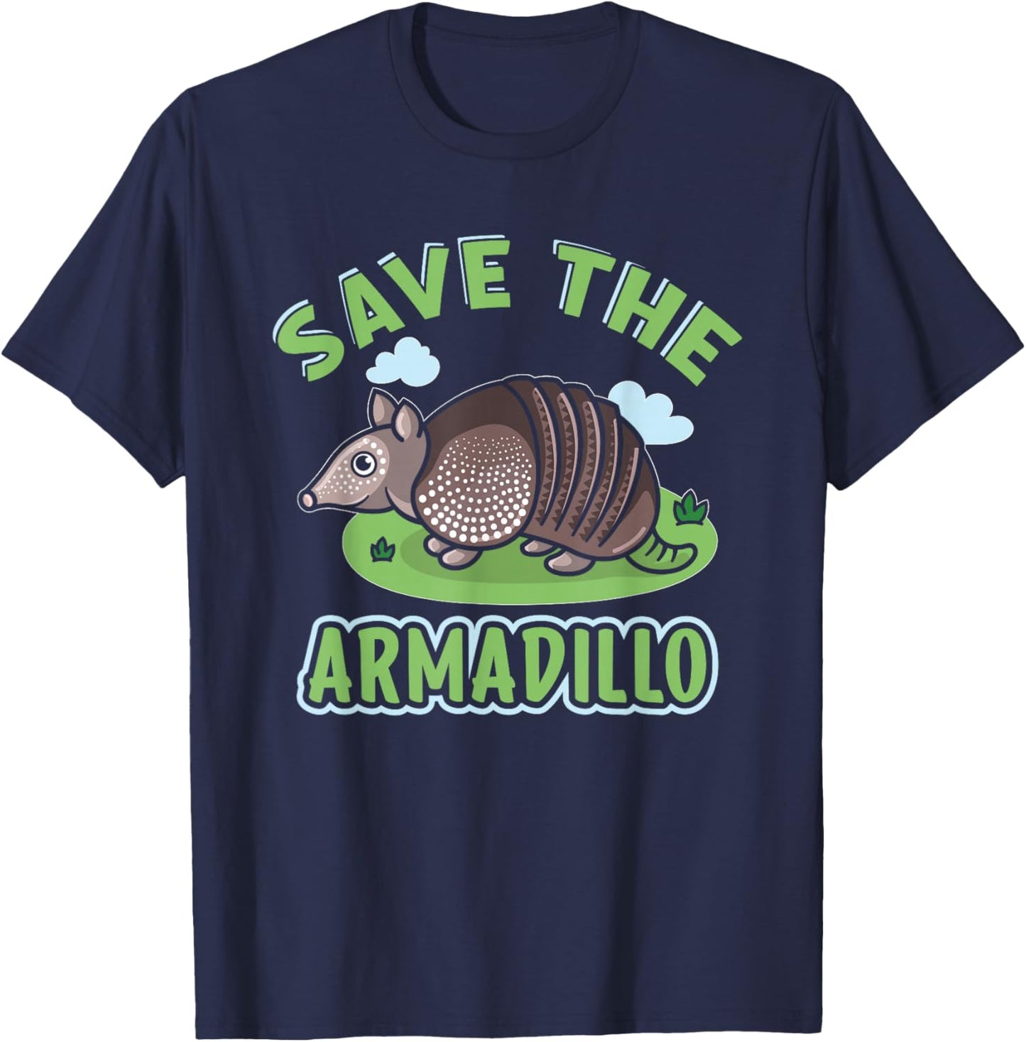 Save The Armadillo T-Shirt - T-Shirt | Navy