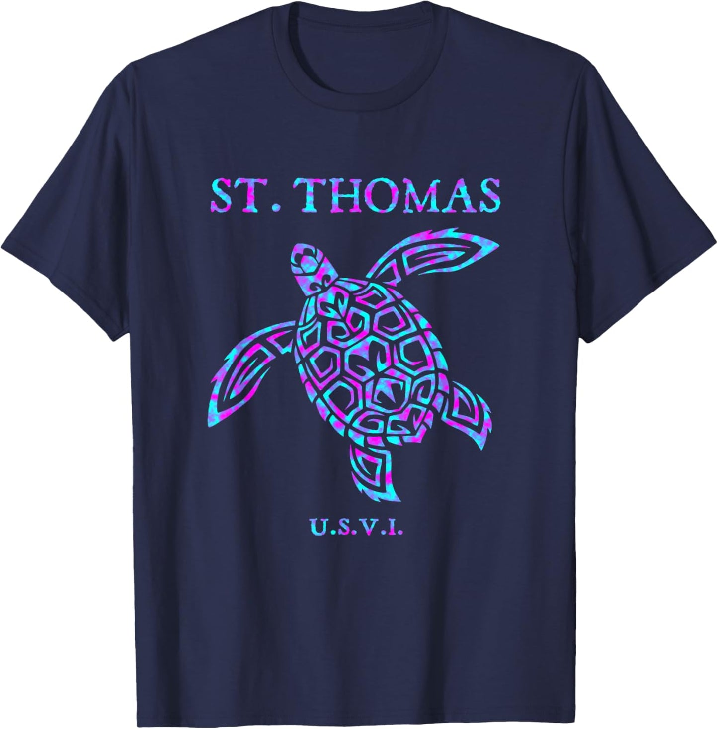 St Thomas USVI Sea Turtle Boys Girls Toddler T-Shirt - T-Shirt | Navy