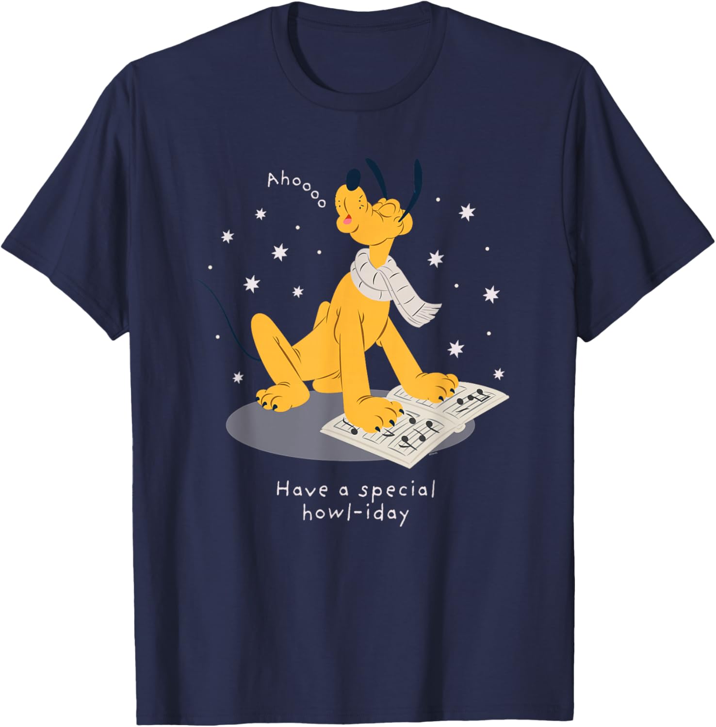 Disney Pluto Holiday Christmas Have a Special Howl-iday T-Shirt - T-Shirt | Navy