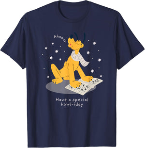 Disney Pluto Holiday Christmas Have a Special Howl-iday T-Shirt - T-Shirt | Navy