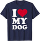 I Love My Dog T-Shirt - T-Shirt | Navy