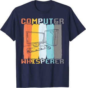 Computer Whisperer Coding Funny Technology Nerd T-Shirt - T-Shirt | Navy