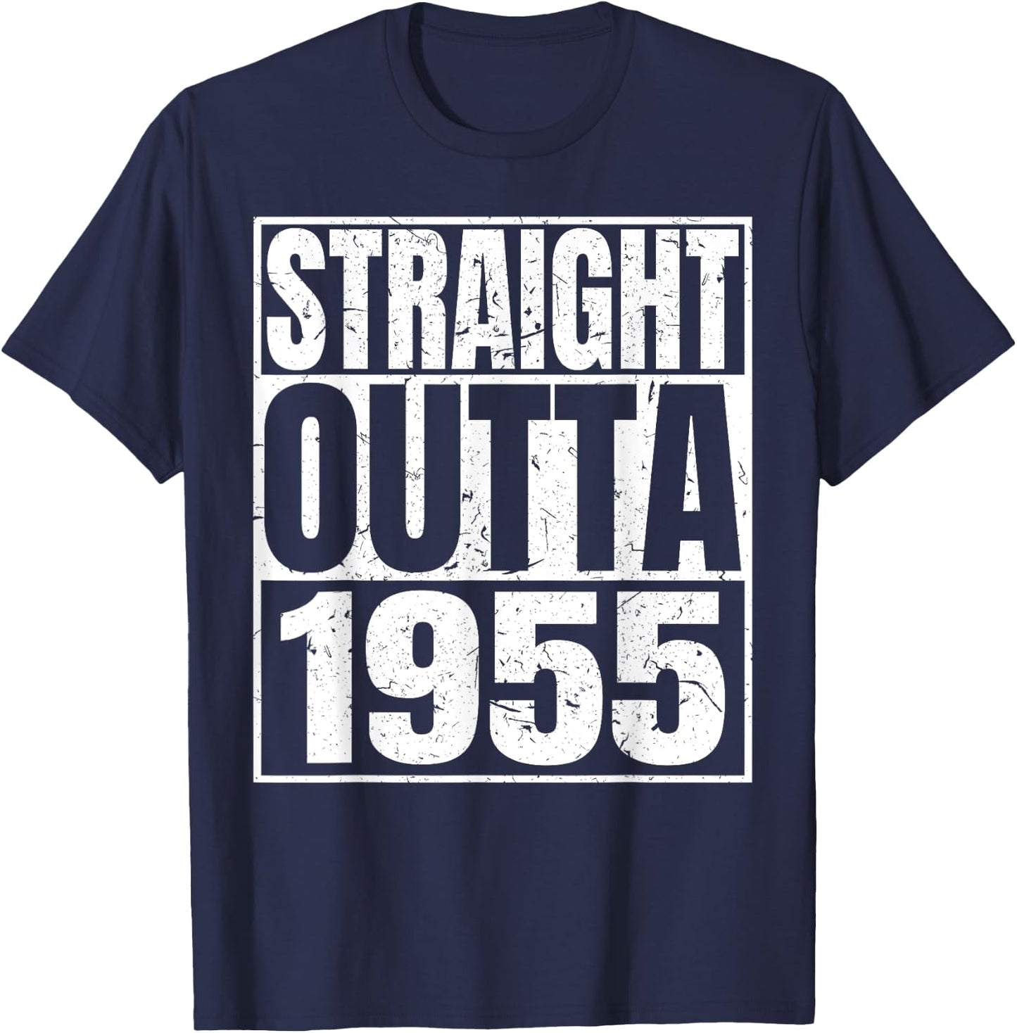 Straight Outta 1955 Birth Of Birthday Classic 1955 Vintage T-Shirt - T-Shirt | Navy