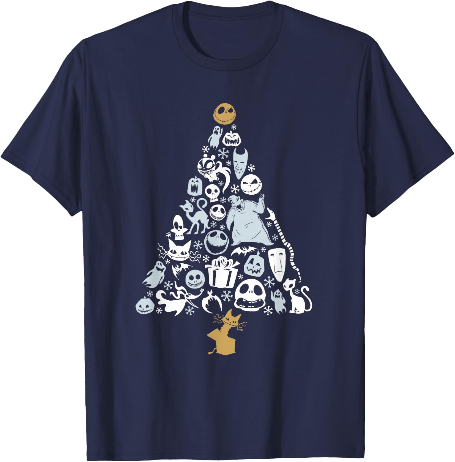 Disney The Nightmare Before Christmas Holiday Tree T-Shirt - T-Shirt | Navy