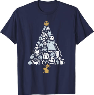 Disney The Nightmare Before Christmas Holiday Tree T-Shirt - T-Shirt | Navy