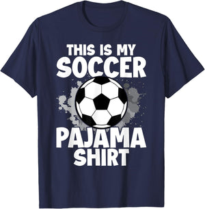 This is My Soccer Pajama for Players Teens Boys Girls T-Shirt - T-Shirt | Navy