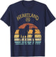 Heartland Retro Vintage Sunset T-Shirt - T-Shirt | Navy