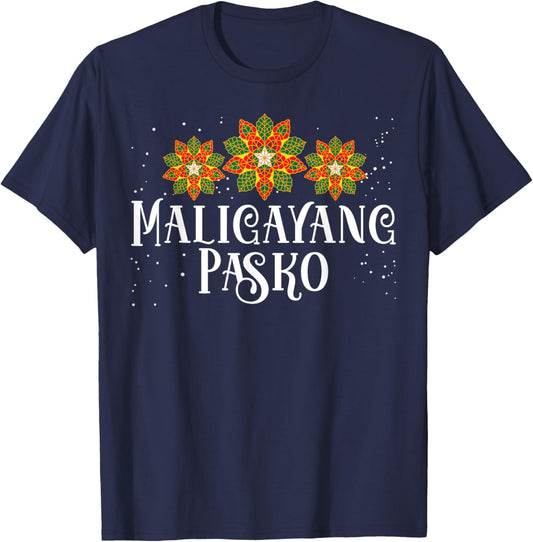 Philippines Christmas Pinoy Maligayang Pasko T-Shirt - T-Shirt | Navy