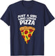 Just a Girl Who Loves Pizza T-Shirt - T-Shirt | Navy