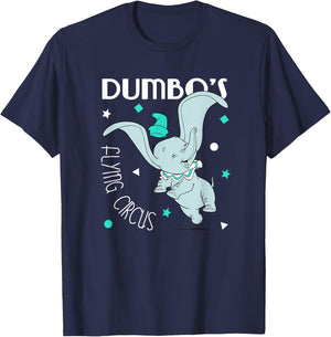 Disney Dumbo's Flying Circus Cute Elephant T-Shirt - T-Shirt | Navy