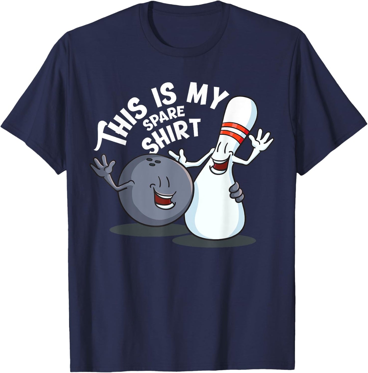 Funny This is My Spare Bowling Game Gift Women Kids T-Shirt - T-Shirt | Navy
