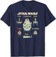 Star Wars Classic Rebel Alliance Spacecraft Fleet Group Shot T-Shirt - T-Shirt | Navy