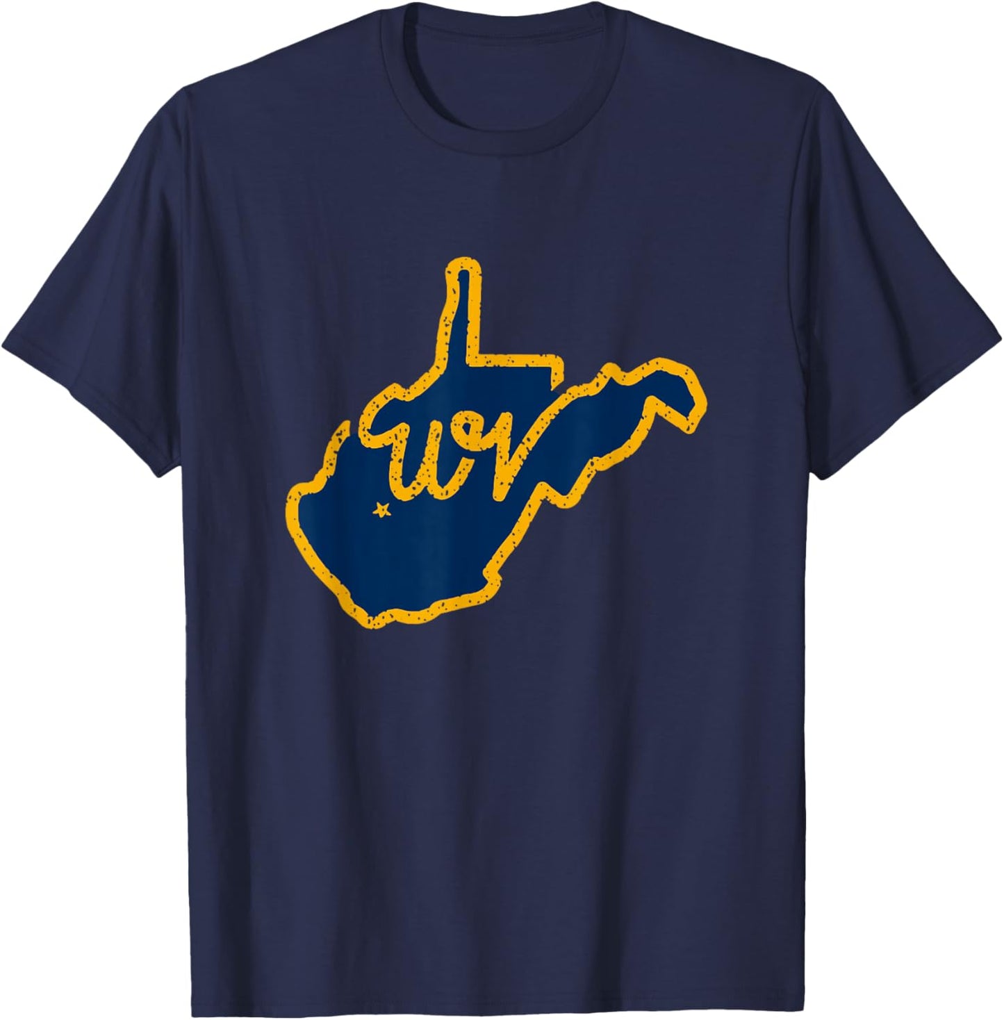 Vintage West Virginia Map WV 304 West Virginia Home T-Shirt - T-Shirt | Navy