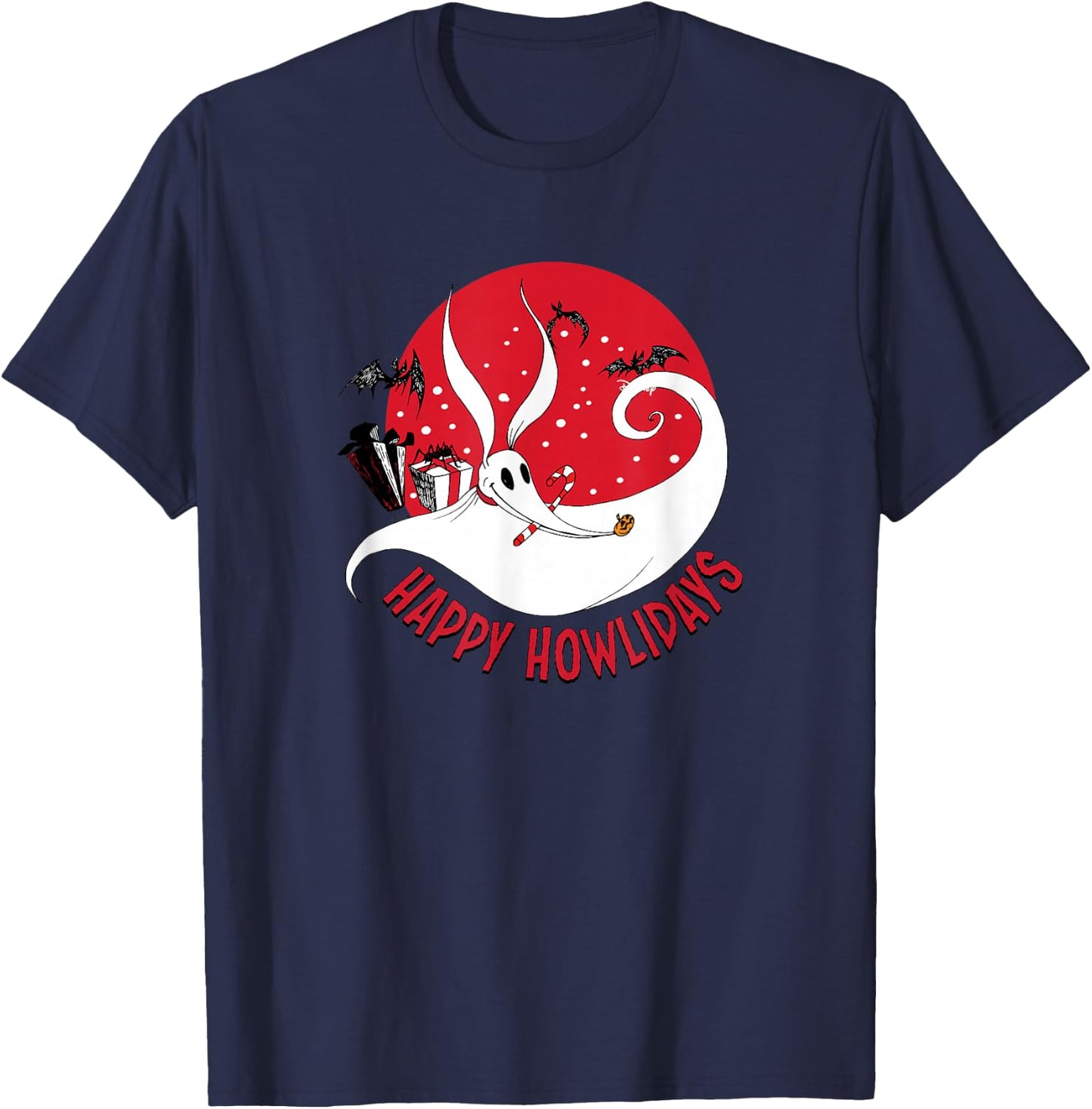 The Nightmare Before Christmas - Zero Happy Howlidays T-Shirt - T-Shirt | Navy