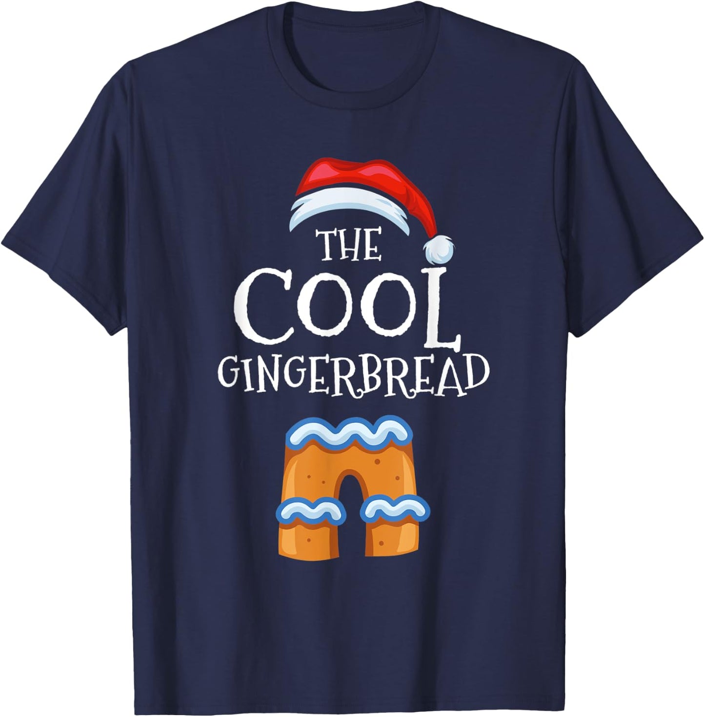 Cool Gingerbread Family Matching Group Christmas Gift Pajama T-Shirt - T-Shirt | Navy