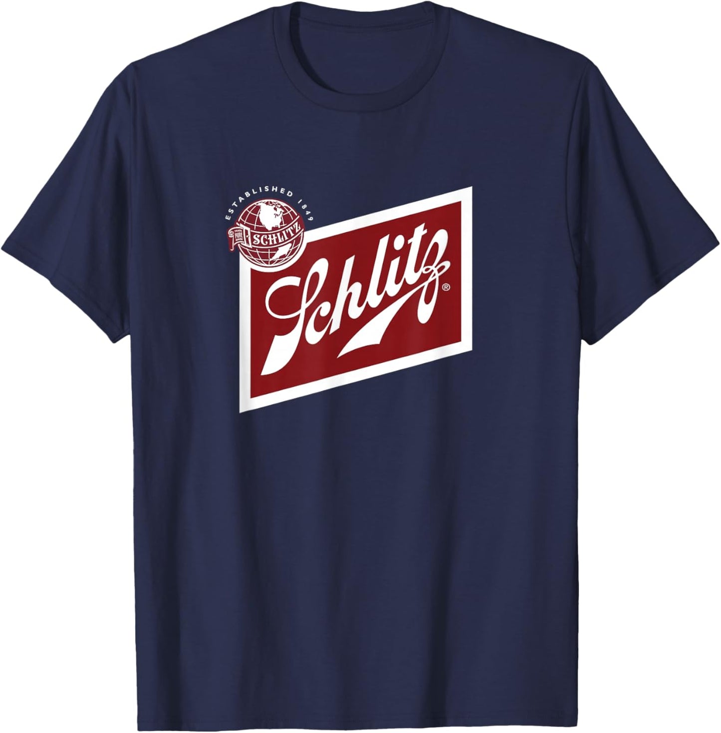 Schlitz Style - Pale Logo T-Shirt - T-Shirt | Navy