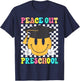 Peace Out Preschool Graduation Class Of 2024 Kid Boy Girl T-Shirt - T-Shirt | Navy