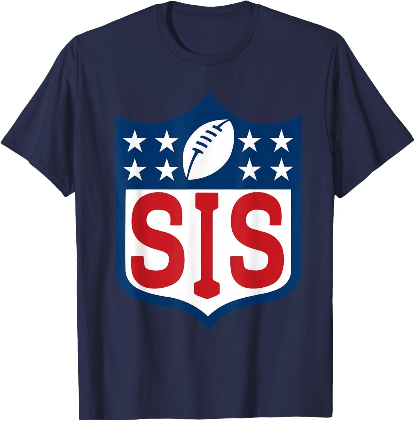 Sis American Football Happy Birthday Family Matching Retro T-Shirt - T-Shirt | Navy