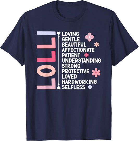 Lolli Grandma Lolli Grandmother Appreciation , Small T-Shirt - T-Shirt | Navy