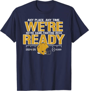 Notre Dame Fighting Irish College Football Playoff 24-25 T-Shirt - T-Shirt | Navy