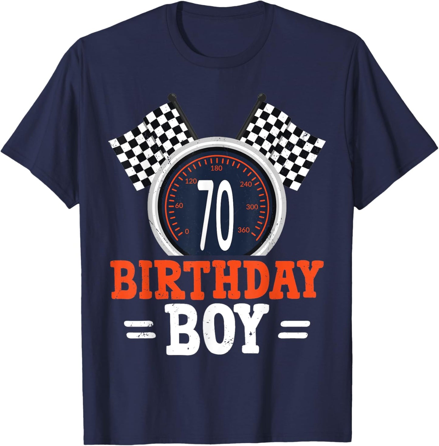 Race Car 70th Birthday Racing Car Driver 70 Year Old Funny T-Shirt - T-Shirt | Navy